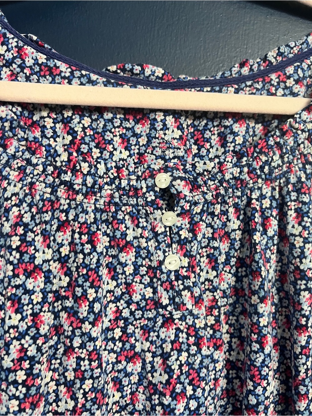 Chaps XL Floral Pajama Set Soft Stretch Cotton Blend Lounge Set summer cottage - Picture 2 of 6